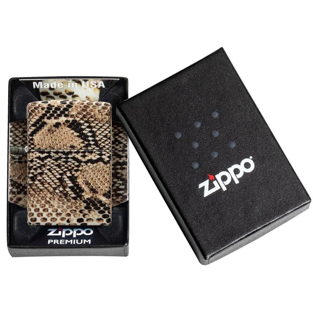 Snake Skin Desigin White 540 Matte Windproof Lighter, Classic Model, Multicolour - OUTBACK