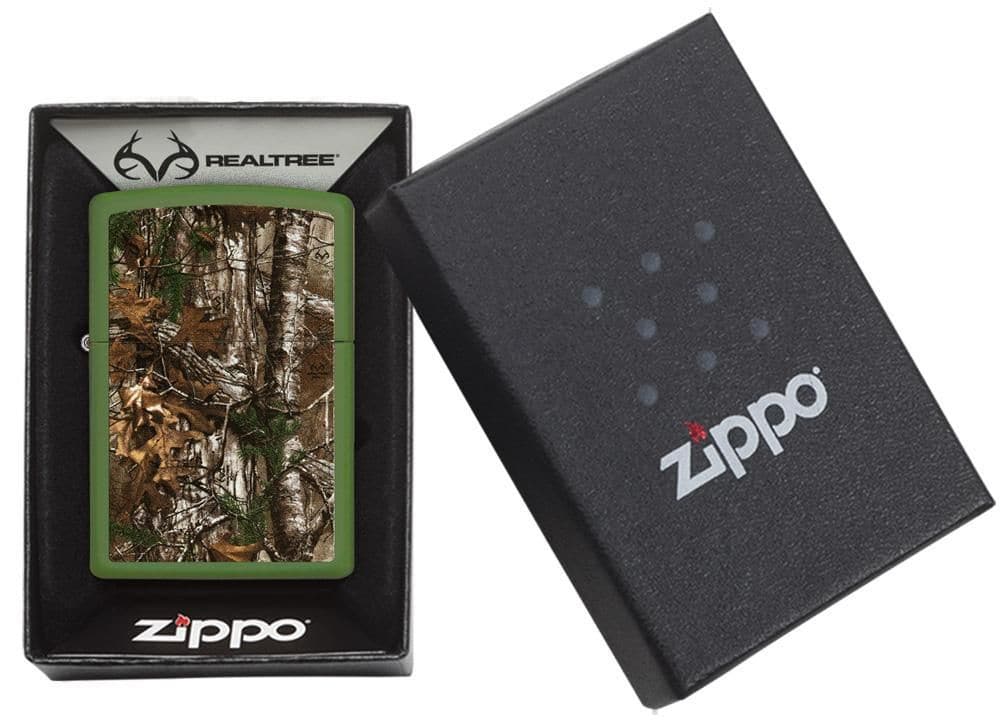 Zippo 29585 Realtree Xtra Camo Windproof Lighter, Classic Model, Green - OUTBACK