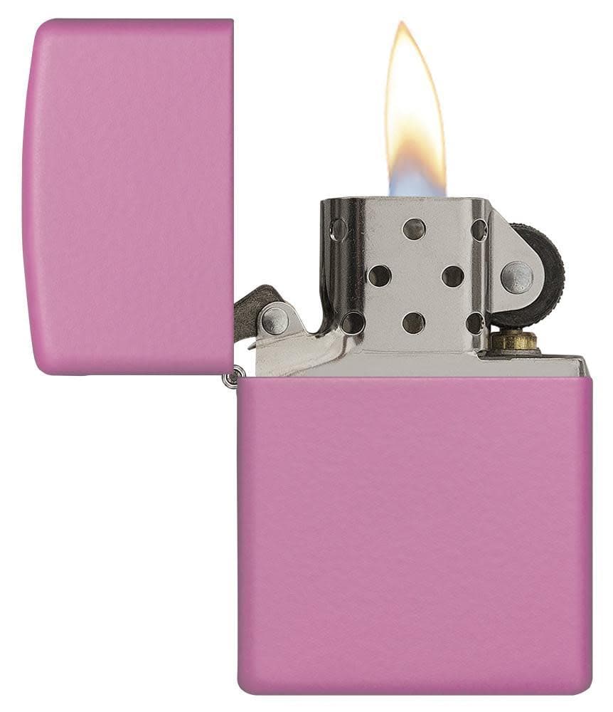 Zippo 238 Classic Matte Pink Windproof Lighter, Classic Model, Pink - OUTBACK