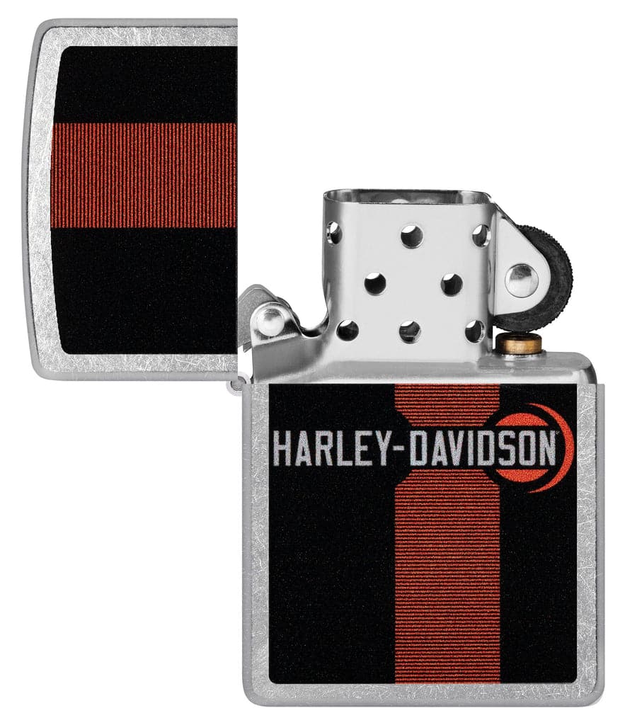 Zippo 48604 207 Harley Davidson Logo Design Street Chrome Windproof Lighter - OUTBACK