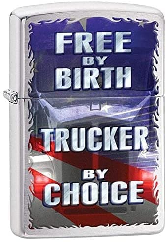 Zippo 29078 Free By Birth Brushed Chrome Windproof Lighter, Classic Model, Silver - OUTBACK