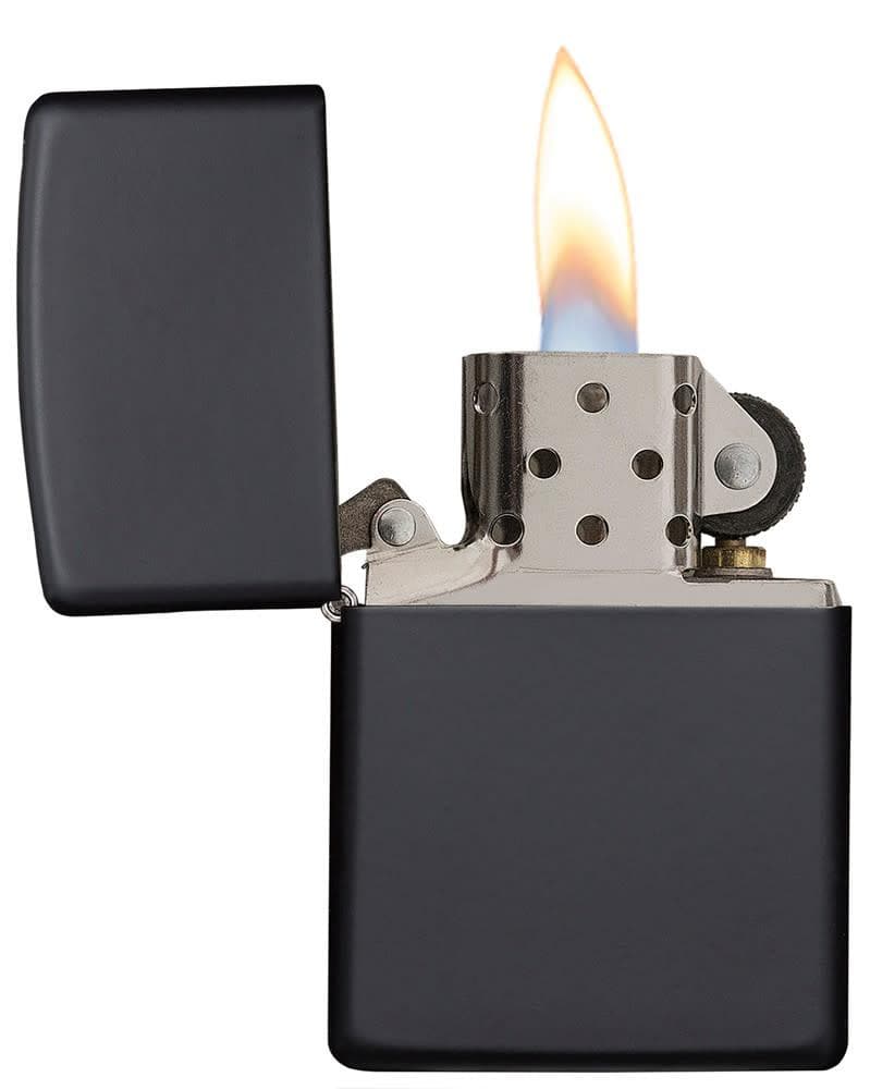 Zippo 218 Classic Black Matte Windproof Lighter, Classic Model, Black - OUTBACK