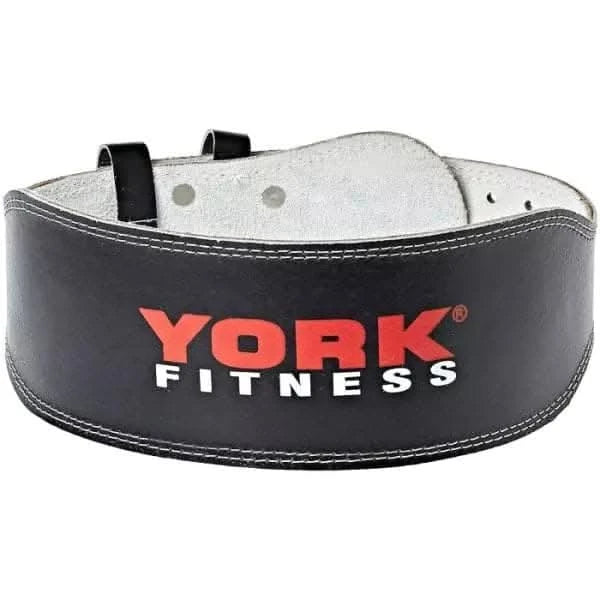 York, Fitness 4" Leather Padded Belt, 60216, Black - Athletix.ae