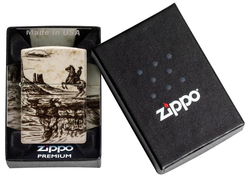 Zippo 48518 49352 Wild West Scene Design 540 Color Windproof Lighter - OUTBACK