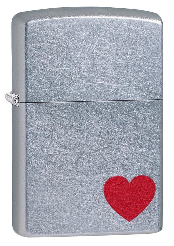 Zippo 29060 207 Love Street Chrome Windproof Lighter, Classic Model, Silver - OUTBACK