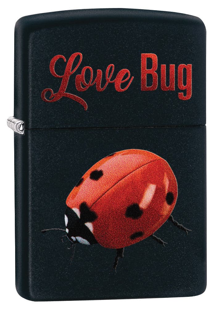 Zippo CI412308 218 Love Bug Black Matte Windproof Lighter, Middle East Model, Black - OUTBACK